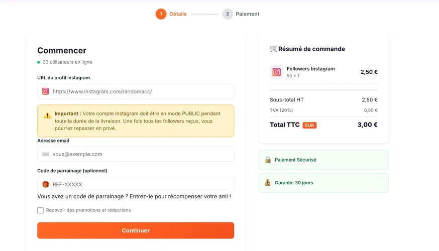 Acheter des followers Instagram commande Followers Lab